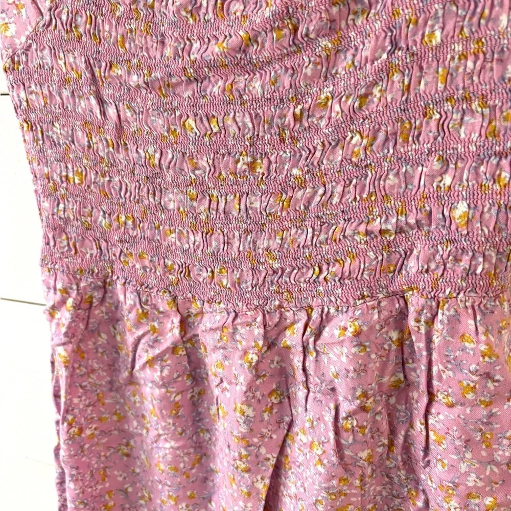OshKosh B’gosh Girls Pink Floral Smocked Dress Size 10
